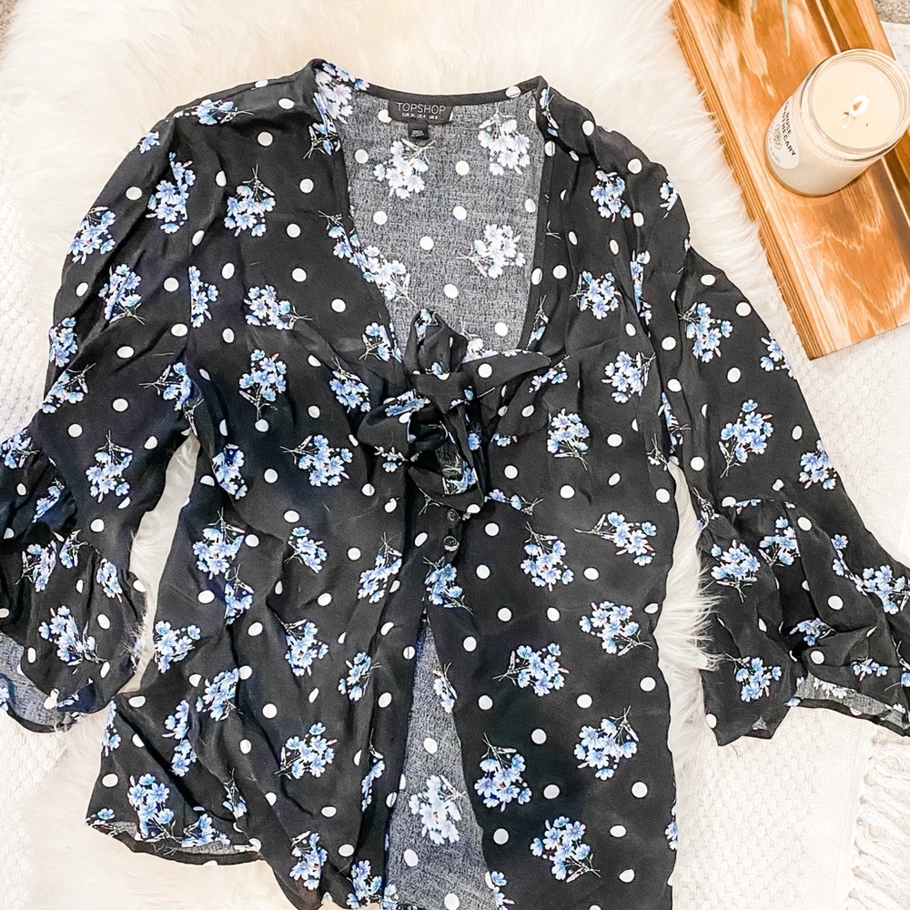 Quarter Sleeve TopShop Blouse